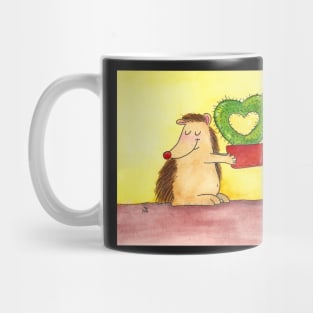 Hedgehog Heart Cactus Mug